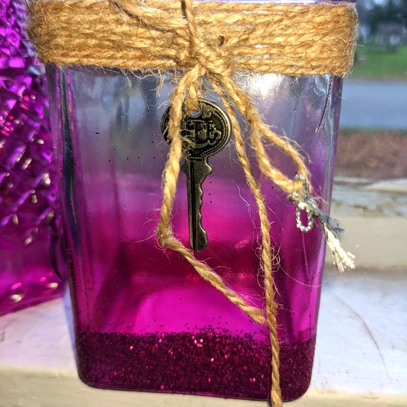 Other - Pink hand painted/decorated Vase